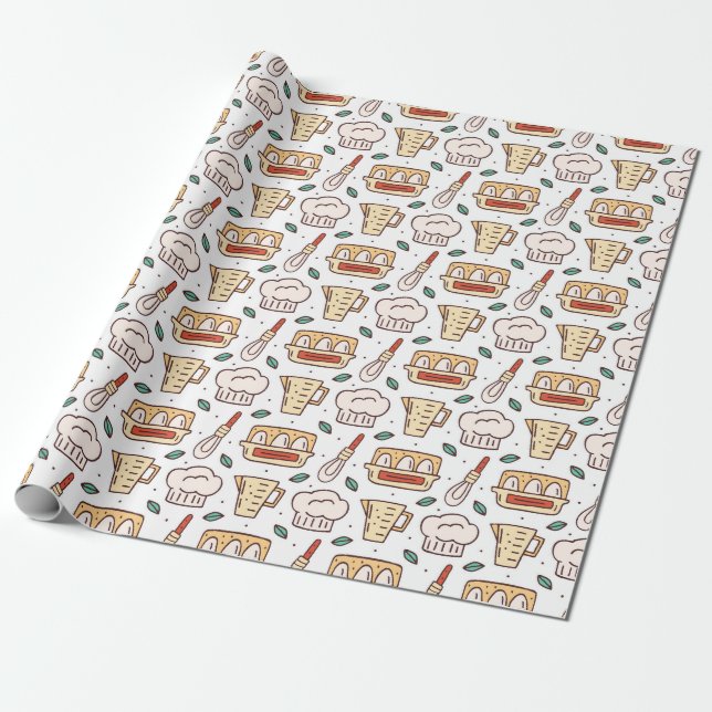 Papel De Presente Cozinhar De Chef Feita Com Cuidado É Um Ato De Amo (Desenrolado)