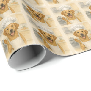 Papel De Presente Cozinheiro Labrador Retriever Engraçado Culinária