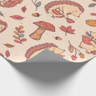 Papel De Presente Cozy Autumn Hedgehog