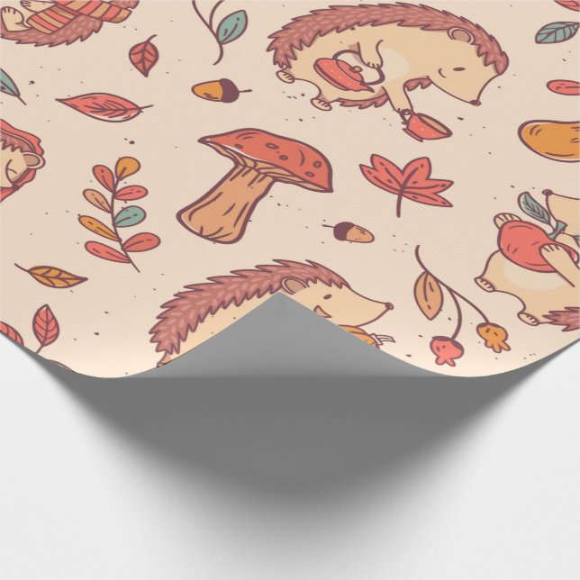 Papel De Presente Cozy Autumn Hedgehog (Ponta)