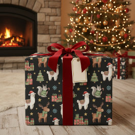 Papel De Presente Cozy Critters Christmas Wrapping Paper
