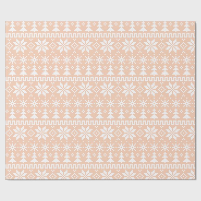 Papel De Presente Cozy Fair Isle (Aberto)