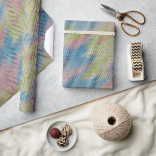 Papel De Presente Cozy Knit Pastel Tie Dye