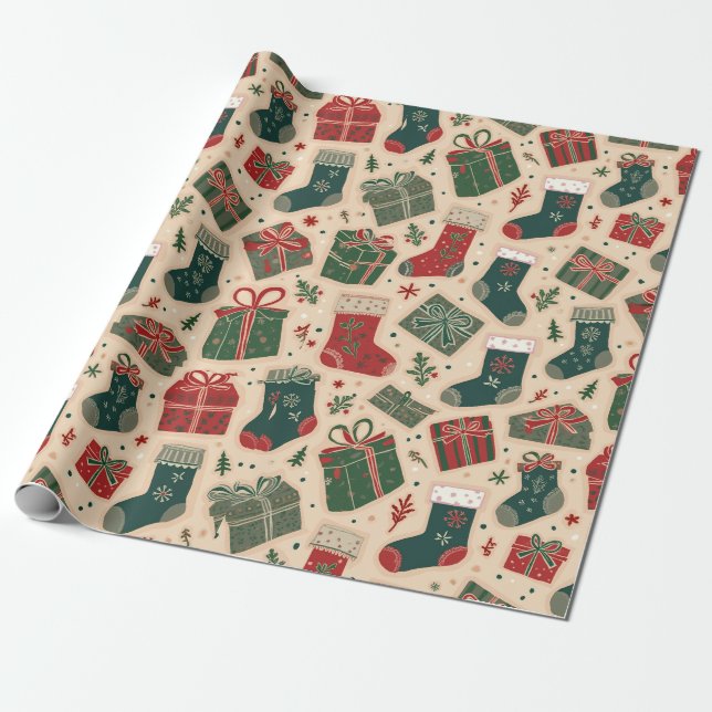 Papel De Presente Cozy Natal (Desenrolado)