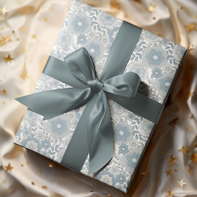 Papel De Presente Cozy Retro Groovy Boho Floral 80S (Criador carregado)