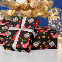 Papel De Presente Cozy Scandinavian Foley Art Christmas