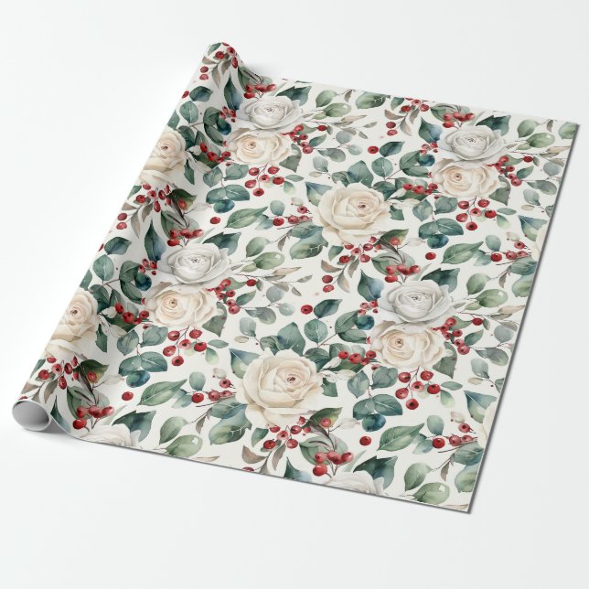 Papel De Presente Cozy Vintage Christmas Pattern (Desenrolado)
