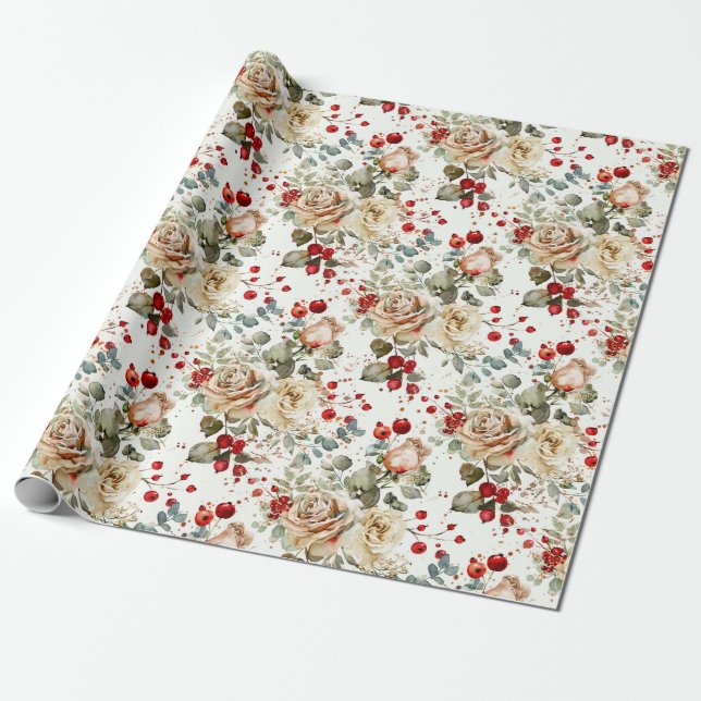 Papel De Presente Cozy Vintage Christmas Pattern (Desenrolado)