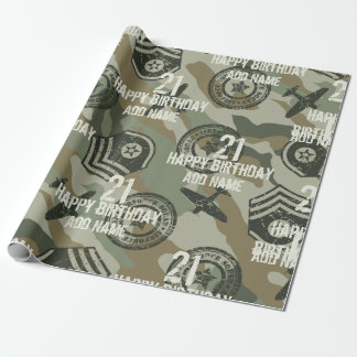 Papel De Presente Crachás militares