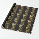 Papel De Presente Crânio com cigarro queimado por Van Gogh<br><div class="desc">O crânio de Van Gogh com um cigarro queimado</div>