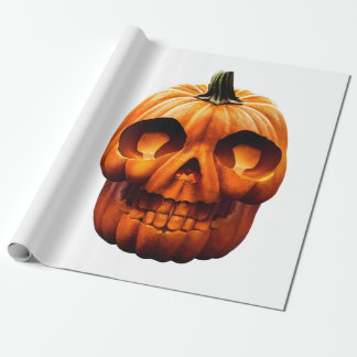 Papel De Presente crânio de abóbora