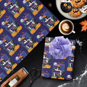 Papel De Presente Crânio de Açúcar de Bruxas do Halloween