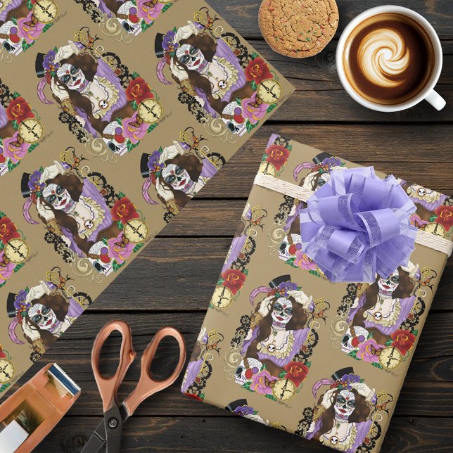 Papel De Presente Crânio de Açúcar Vazio (Criador carregado)