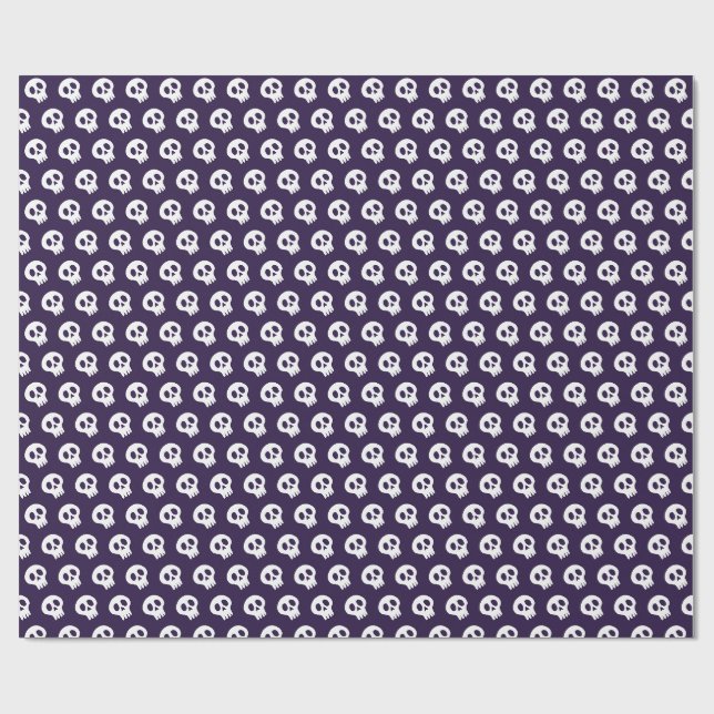 Papel De Presente crânio de halloween (Aberto)