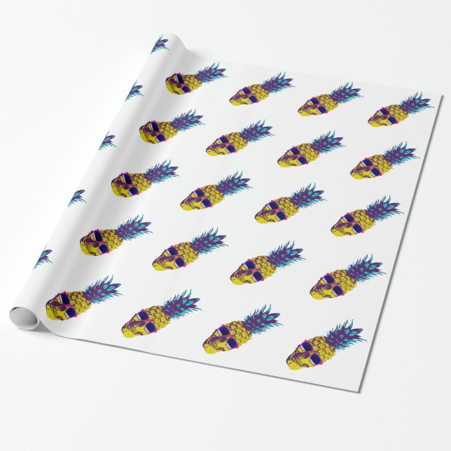 Papel De Presente Crânio do abacaxi (Desenrolado)