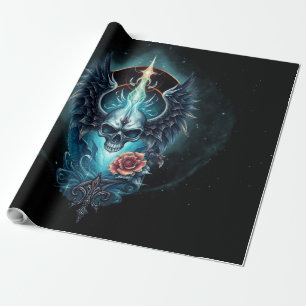 Papel De Presente Crânio impressionante e realista,