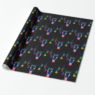 Papel De Presente Crânio psicadélico de Rudolph