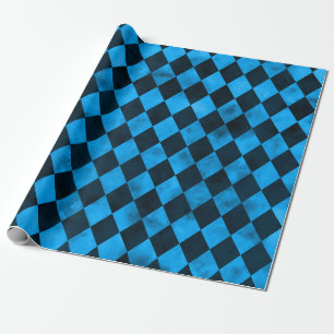 Papel De Presente Cránios Azuis e Série Girassol Design 13