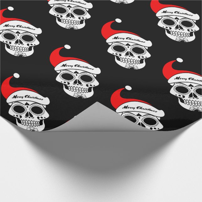 Papel De Presente Crânios de Natal (Ponta)