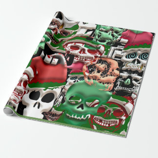 Papel De Presente Crânios do Natal