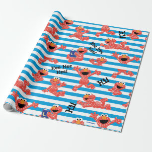 Papel De Presente Crayon Elmo Stripe Pattern