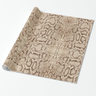 Papel De Presente Cream Beige Anaconda - Snakeskin exótico