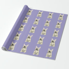 Papel De Presente Cream French Bulldog, 