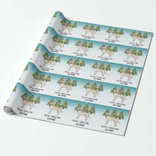 Papel De Presente Cream Labrador Retriever Dog Texto Personalizado