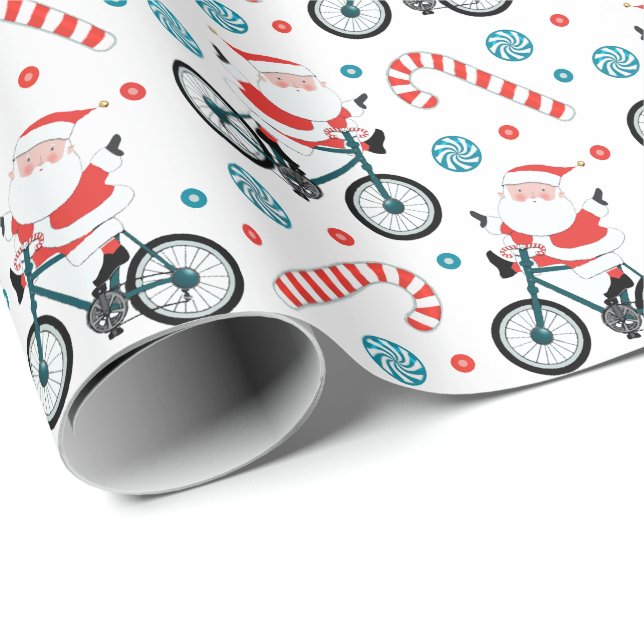 Papel De Presente Creative Cyclist Christmas (Ponta do rolo)