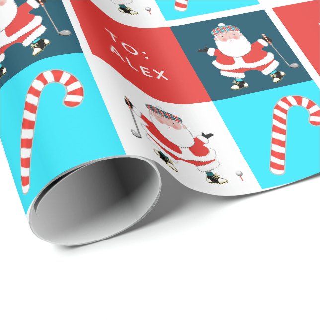 Papel De Presente Creative Golf Holiday Wrapt Paper (Ponta do rolo)