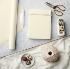 Papel De Presente Creme de Pastel Sólido Elegante Minimalista