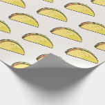 Papel De Presente Creme do padrão do taco<br><div class="desc">Este papel simples e fofo contém um fundo creme com padrões de taco. Personalize para suas necessidades. Você pode encontrar mais produtos correspondentes na minha loja.</div>