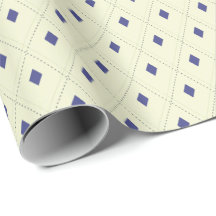 Creme e Marinho Argyle Gift Wrap - Subdeclarado