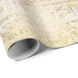 Papel De Presente Cremoso sujo mais foxier Dourado dos Hieroglyphs
