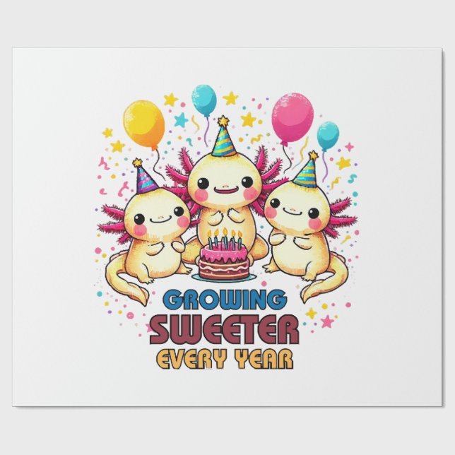 Papel De Presente Crescendo mais doce a cada ano (Aberto)