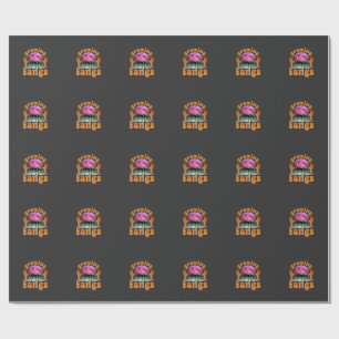 Papel De Presente Crescendo Meus Dentes de Vampiro no Halloween Desi