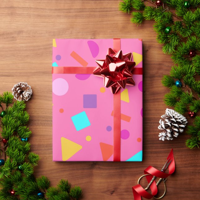Papel De Presente Criação de Figura Geométrica 4 (Presente de Natal)