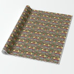 Papel De Presente Criação de Portas do Partido Artista Cheerful<br><div class="desc">Cores brilhantes e vivas com padrões alegres podem adicionar vibração aos espaços de entretenimento ou ser um pano de fundo para celebrações e encontros. Crie cartões de convite exclusivos e personalizados com esta criação de rabisco para convites de casamento personalizados.</div>