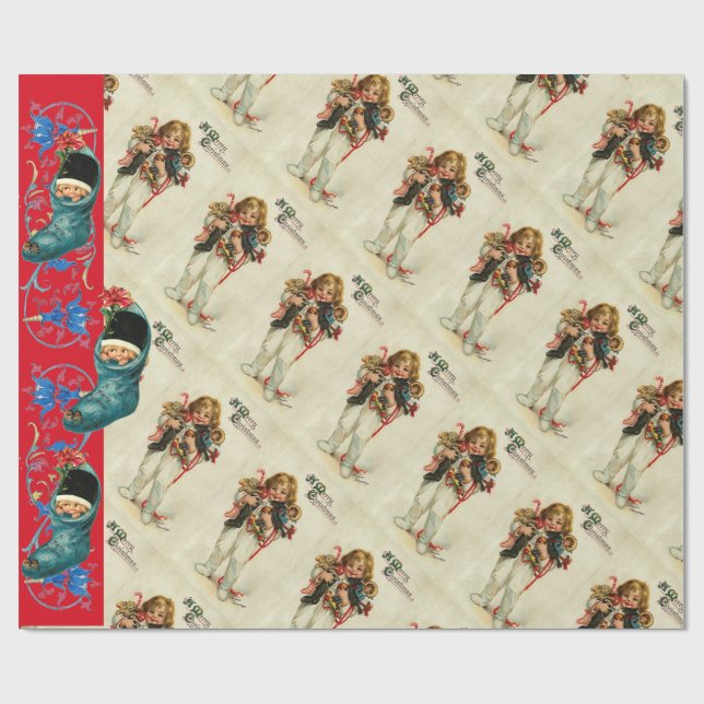 PAPEL DE PRESENTE CRIANÇA COM BRINQUEDOS, ESTOQUES DE NATAL E PRESEN (Aberto)