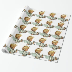 Papel De Presente Criança com cordeiro