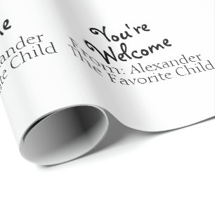 Papel De Presente Criança Favorita Engraçada Você é bem-vindo em