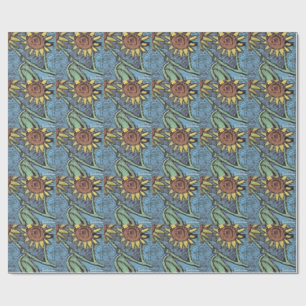 Papel De Presente Crianças Arte para COC - Girassóis para sempre Env