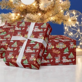 Papel De Presente Crianças Bebidas Festivas Festivas Cuecas de Natal