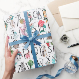 Papel De Presente Crianças bonitas do ABC | Padrão alfabético
