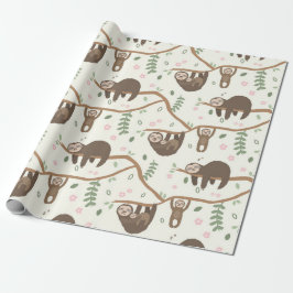 Papel De Presente Crianças de Chás da nova família Sloth