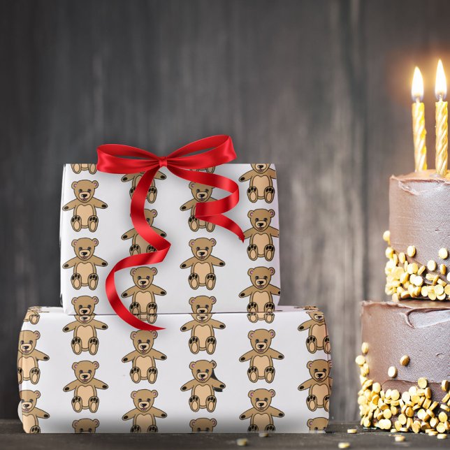 Papel De Presente Crianças De Padrões De Desenho De Urso Bonito (Criador carregado)