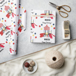 Papel De Presente Crianças de Playground Meninos Meninas Aniversário