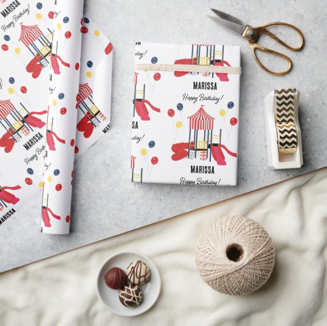 Papel De Presente Crianças de Playground Meninos Meninas Aniversário (Artesanato)