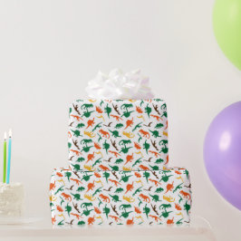 Papel De Presente Crianças Dinossauros