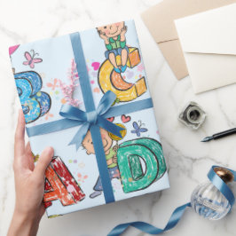 Papel De Presente Crianças do alfabeto ABC